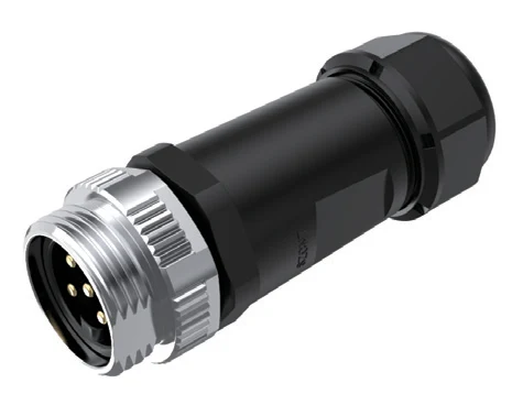 GLOBIX 7/8″ Kabelsteckverbinder – Stiftkontakte (Male), Lötanschluss, Montierbare Ausführung
